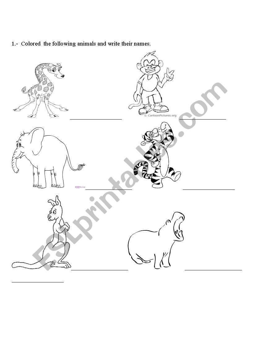 animal- world worksheet