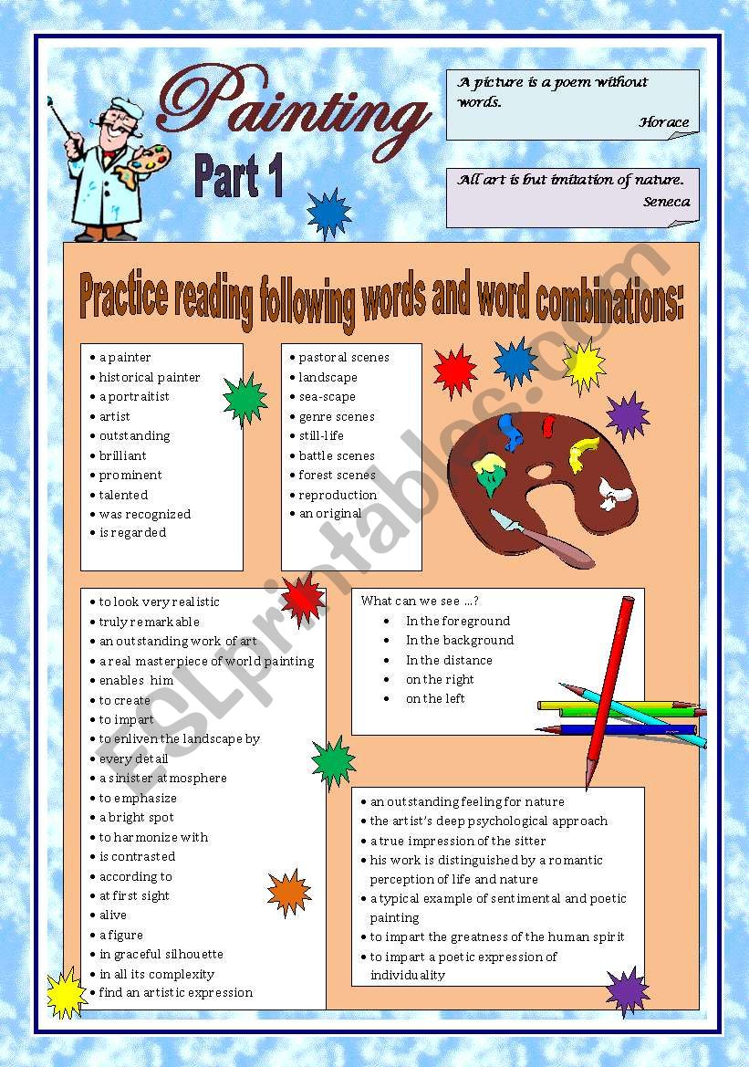 Painting worksheet