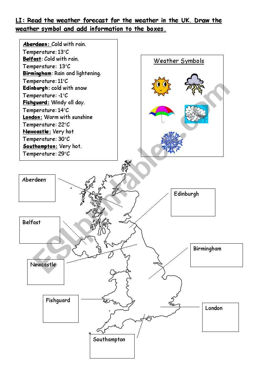 weather worksheet