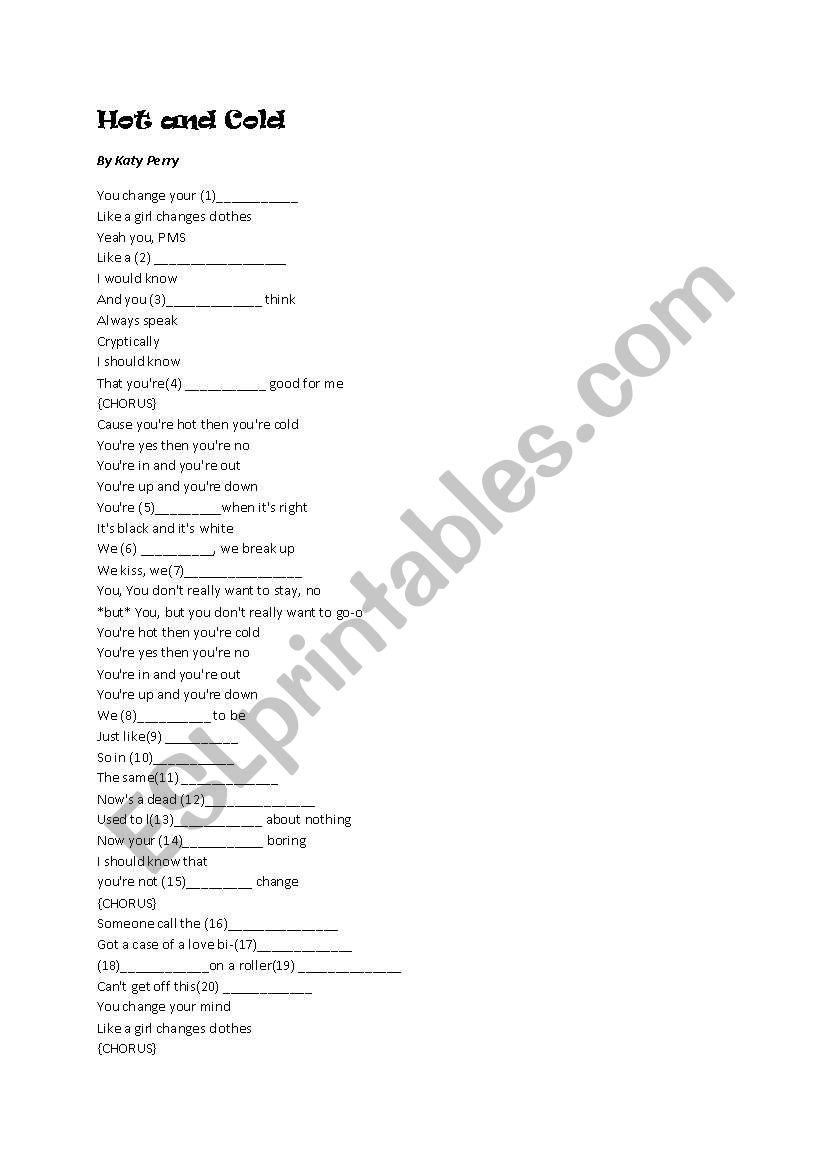 Listening Practice worksheet