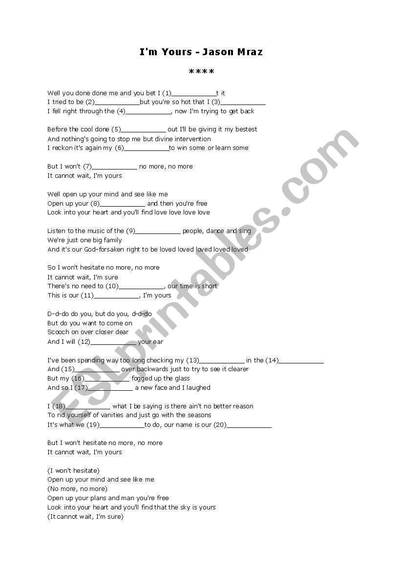 Listening worksheet