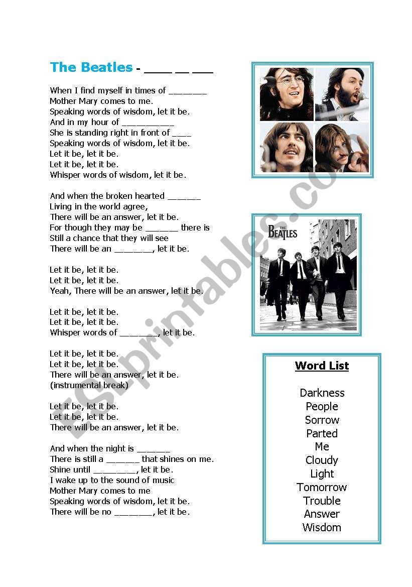 The Beatles - Let it Be - Gap fill
