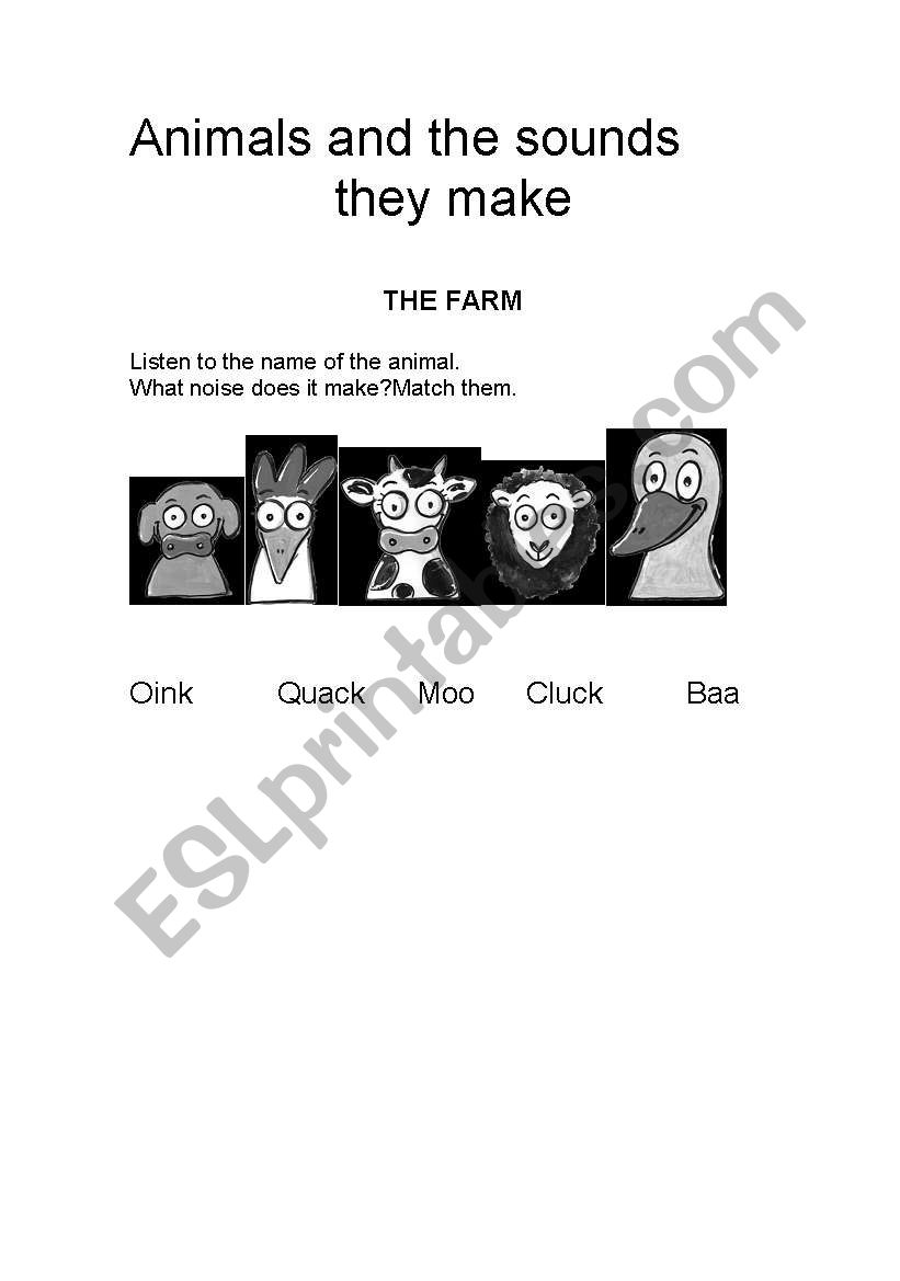 THE FARM worksheet