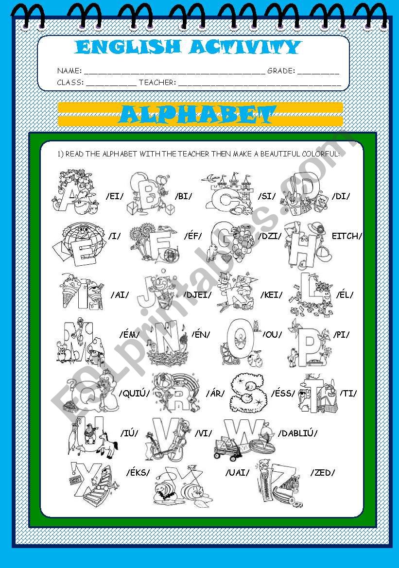 ALPHABET worksheet