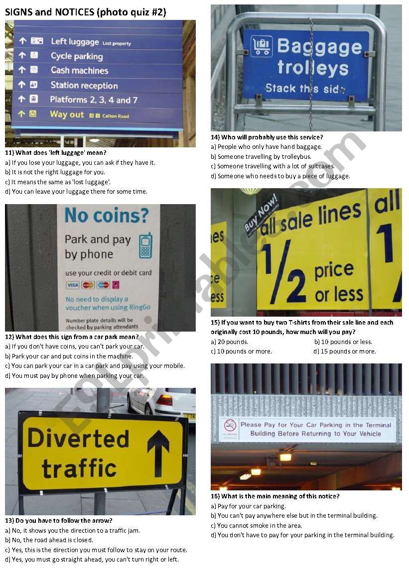SIGNS AND NOTICES #2 (10 photos on 2 pages)