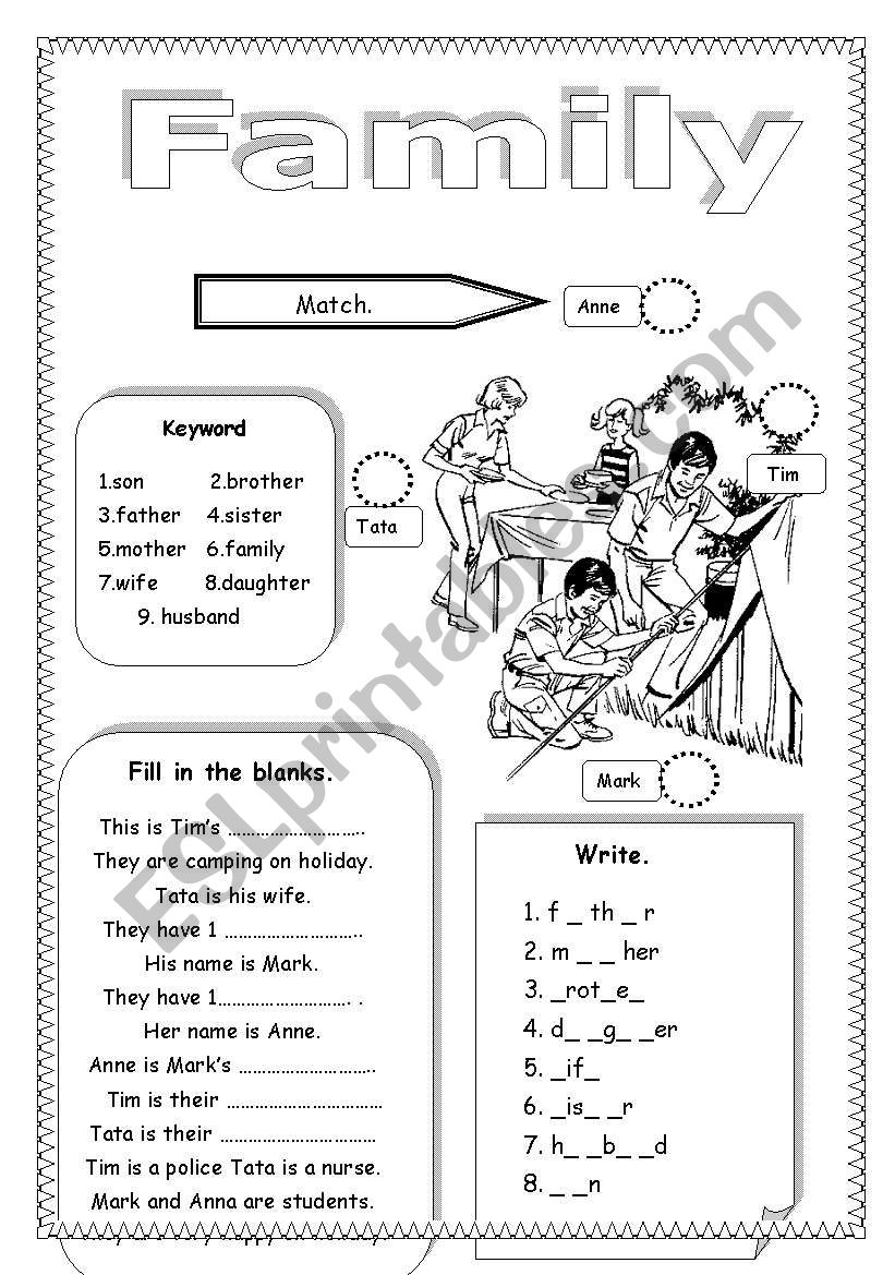 Family worksheet