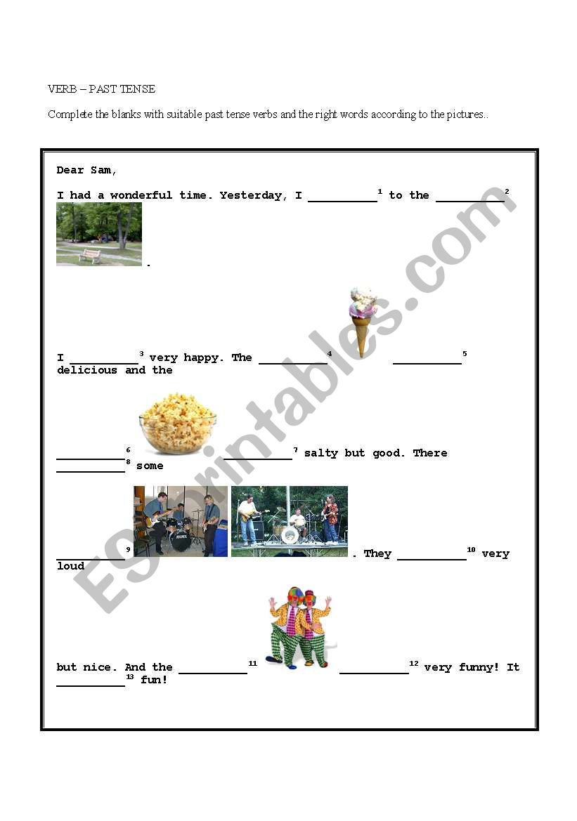 Verb - Past Tense worksheet