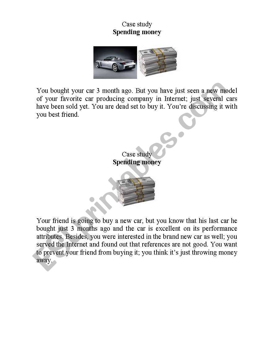 Money Case Study worksheet