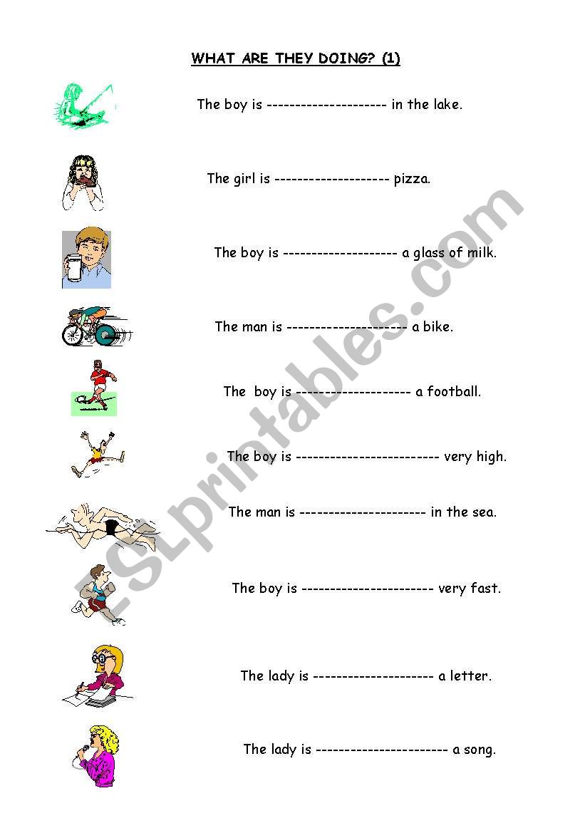 What are they doing? worksheet