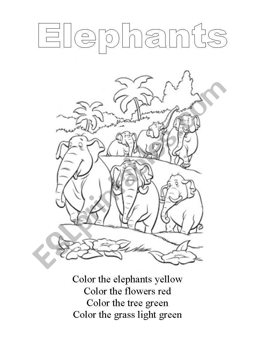 elephant worksheet