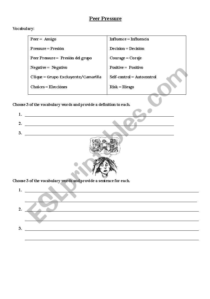 english-worksheets-peer-pressure-vocabulary