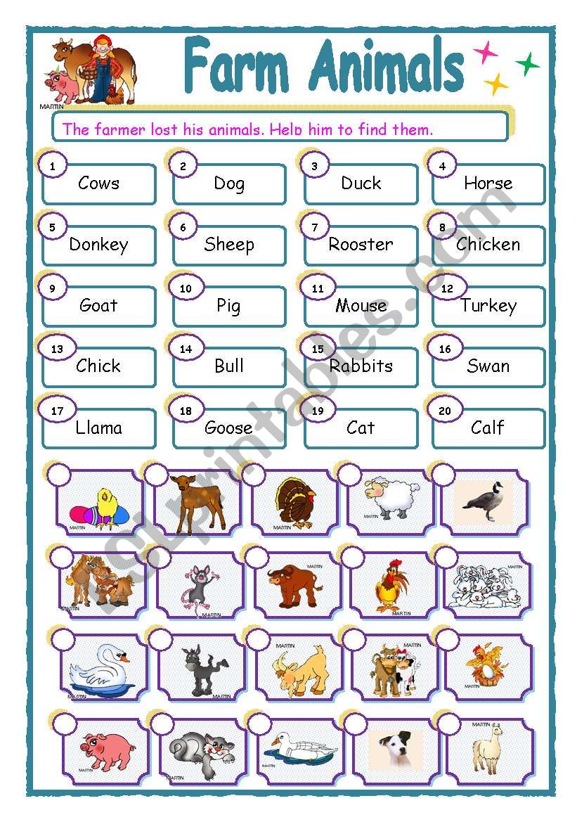 Farm Animals worksheet