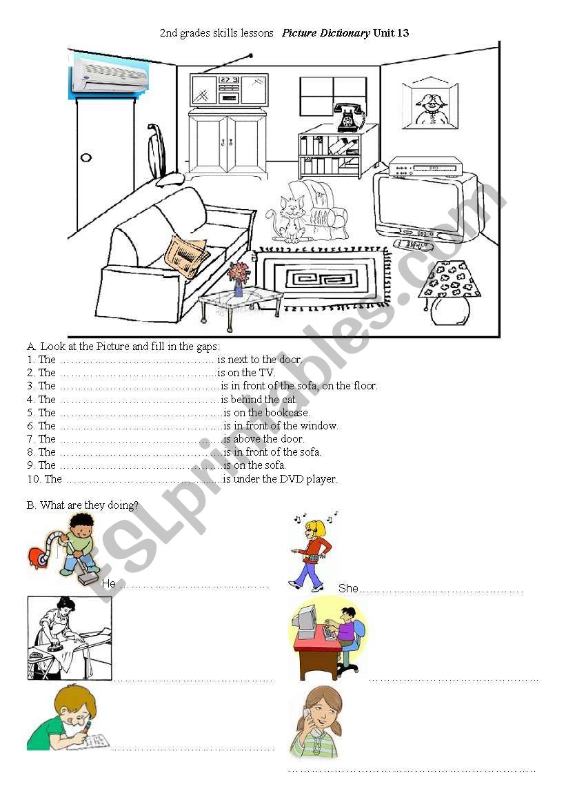 living room worksheet