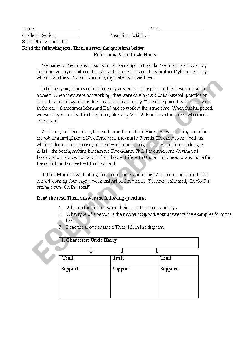 More reading comprehension worksheet