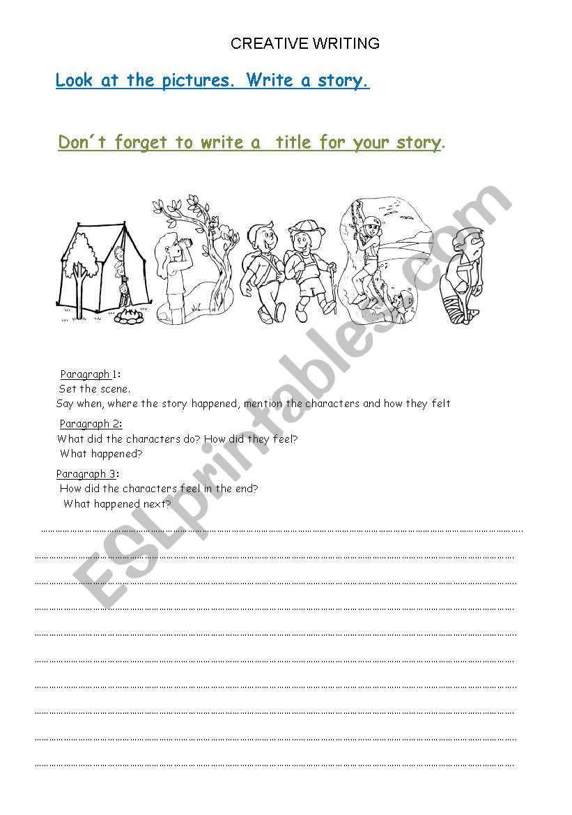 Creative writing worksheet