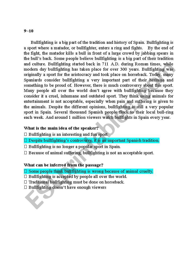 Reading Comprehension Short Passages And Questions (low - Reading Comprehension Short Passages And Questions (low