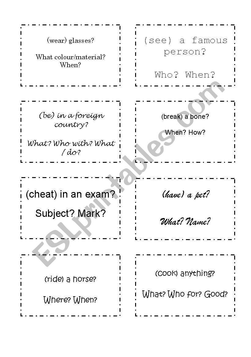 Have you ever...? worksheet