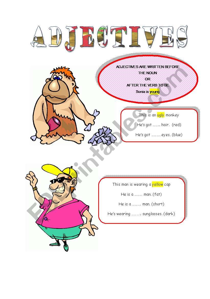 ADJECTIVES worksheet