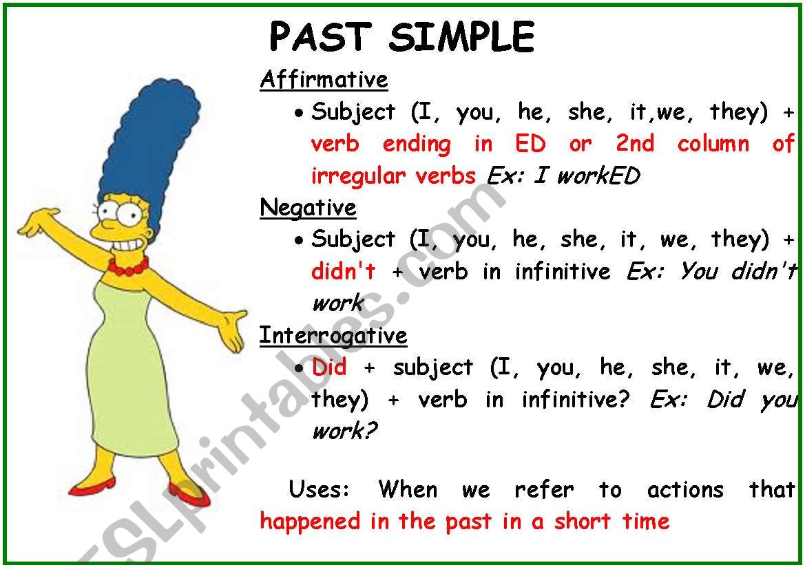 past simple and past continuous