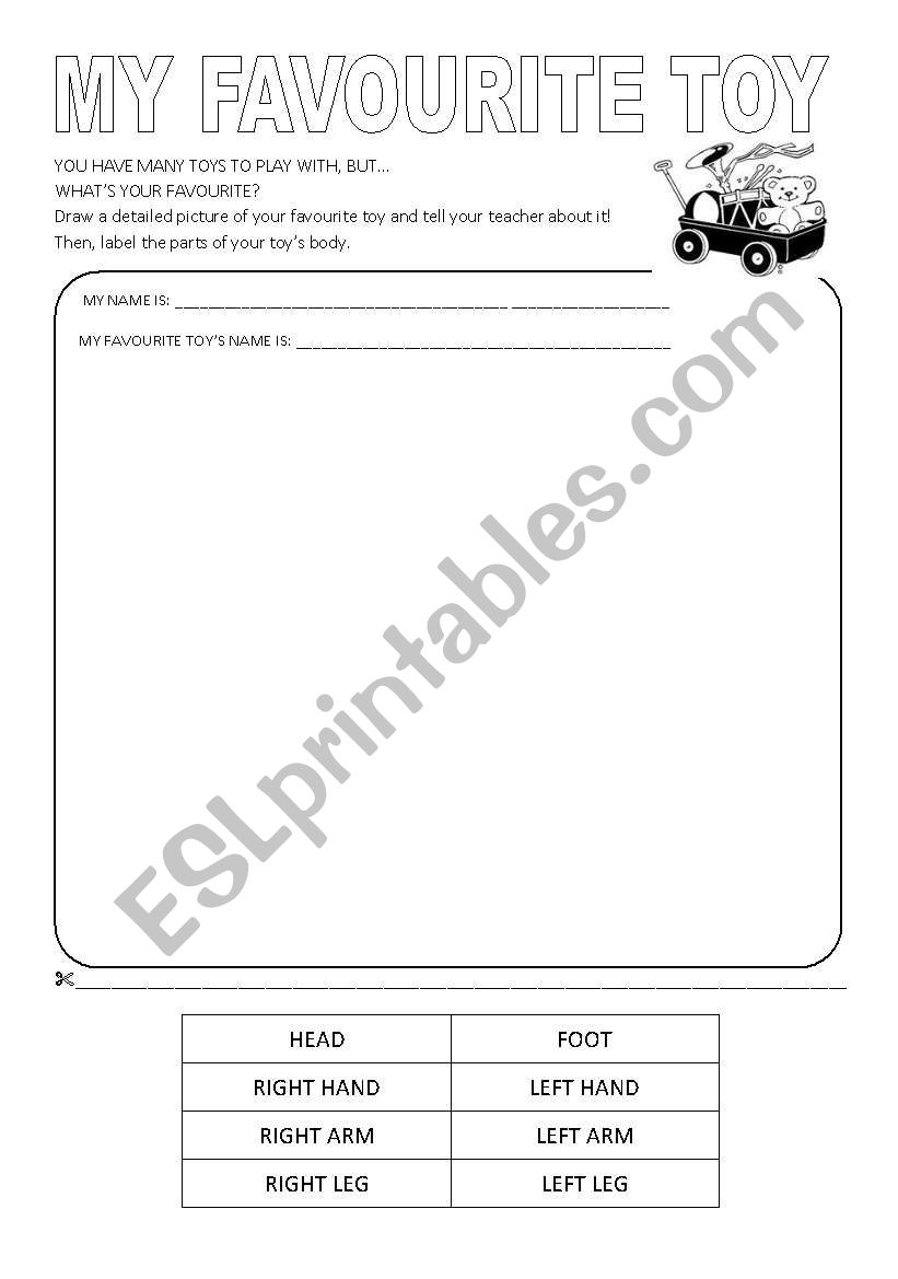 MY FAVOURITE TOY worksheet