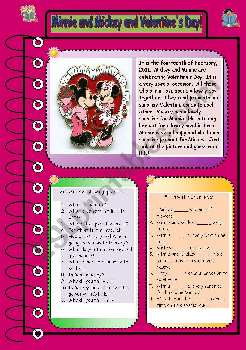 Minnie and Mickey and Valentines Day