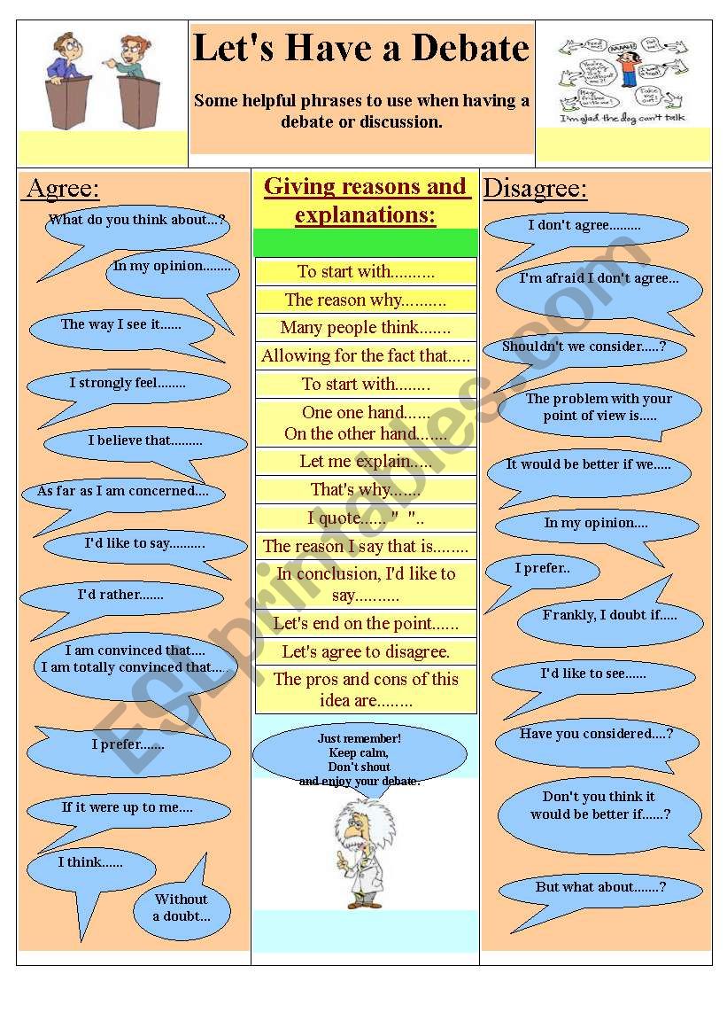 let-s-have-a-debate-esl-worksheet-by-yetigumboots