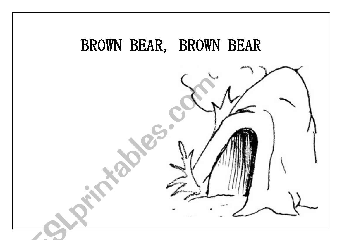 BROWN BEAR ACTIVITIES worksheet