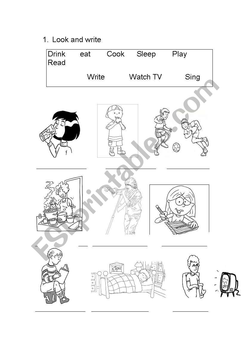 Actions  worksheet