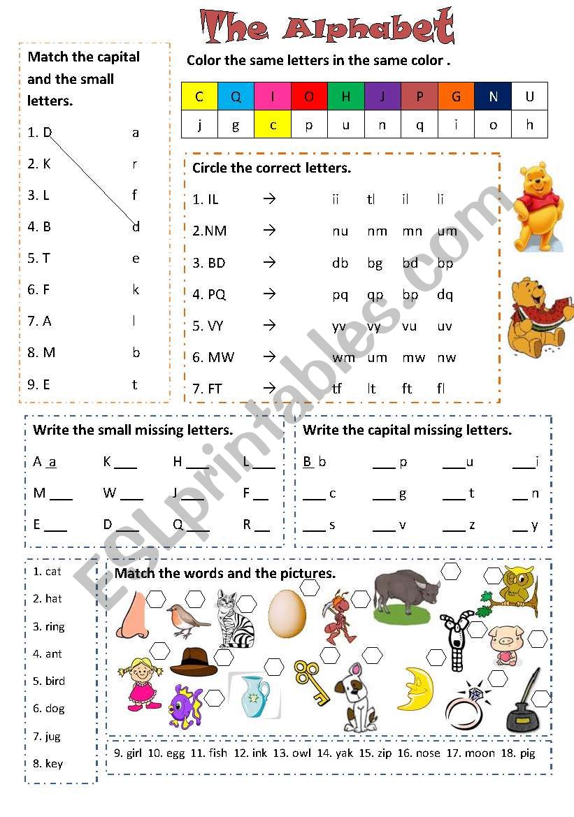 alphabet worksheet