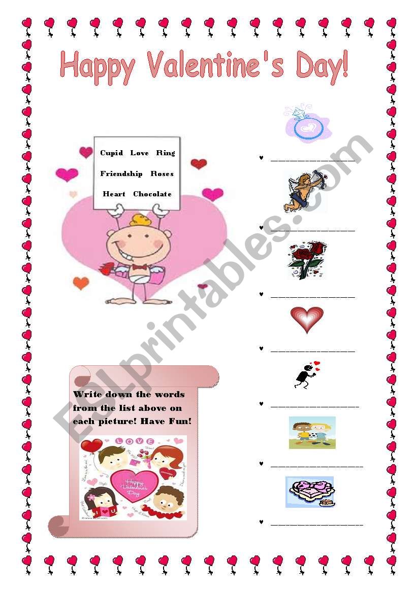 Valentine´s day - ESL worksheet by Dina Isabel