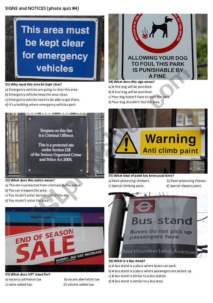 SIGNS AND NOTICES #4 (10 photos on 2 pages)