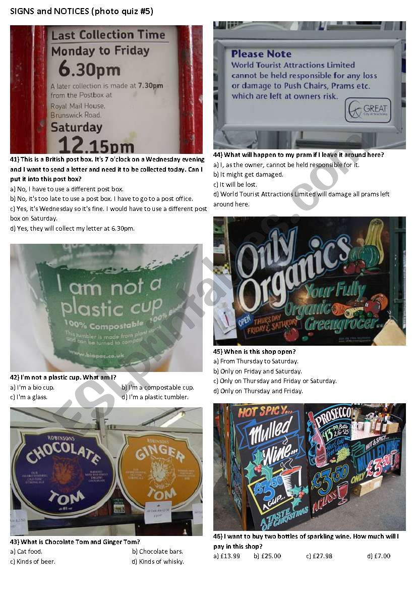 SIGNS AND NOTICES #5 (10 photos on 2 pages)