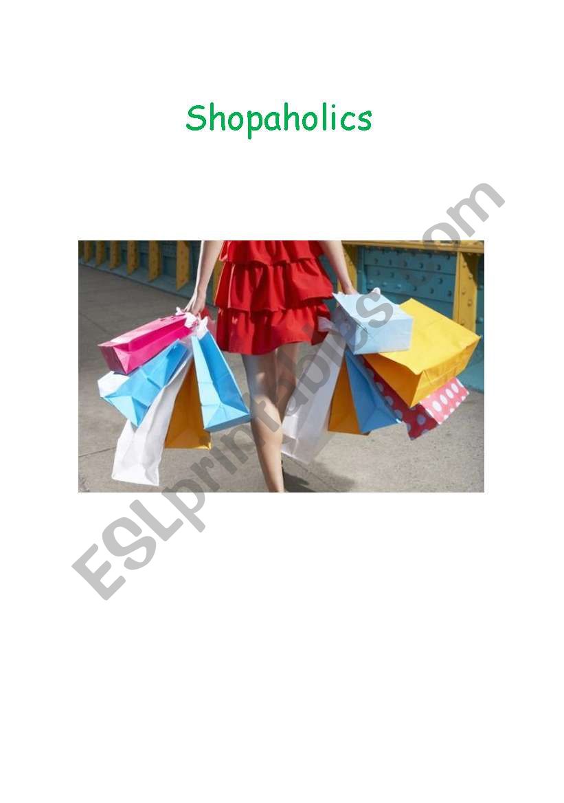 Shopaholics worksheet