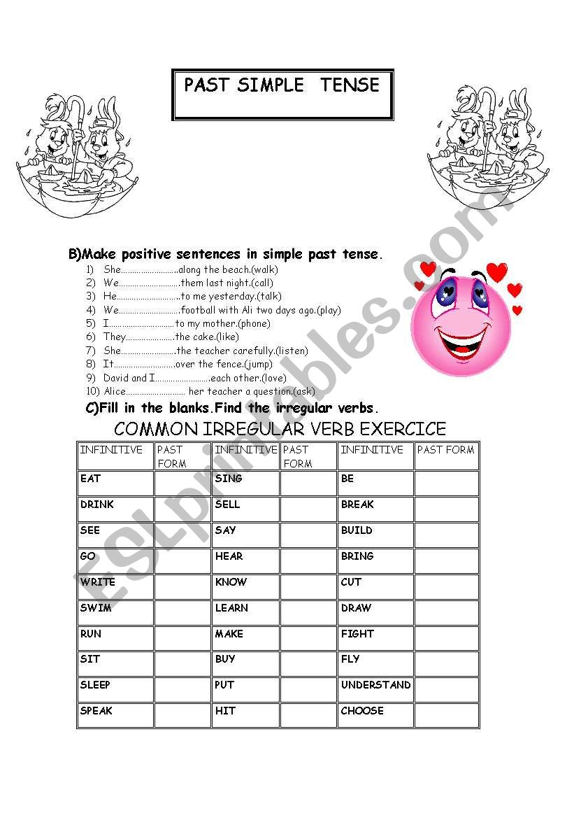 Simple past worksheet worksheet