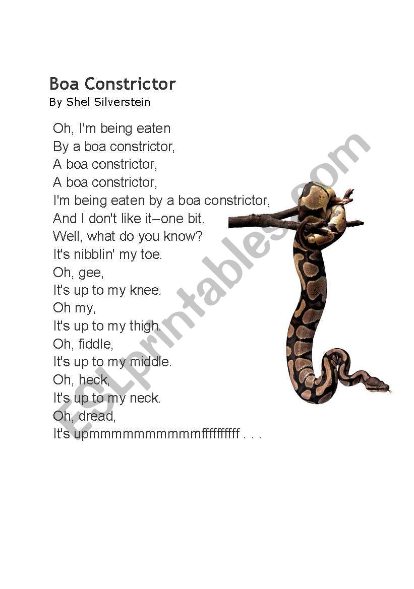 Shel Silversteins Boa Constrictor