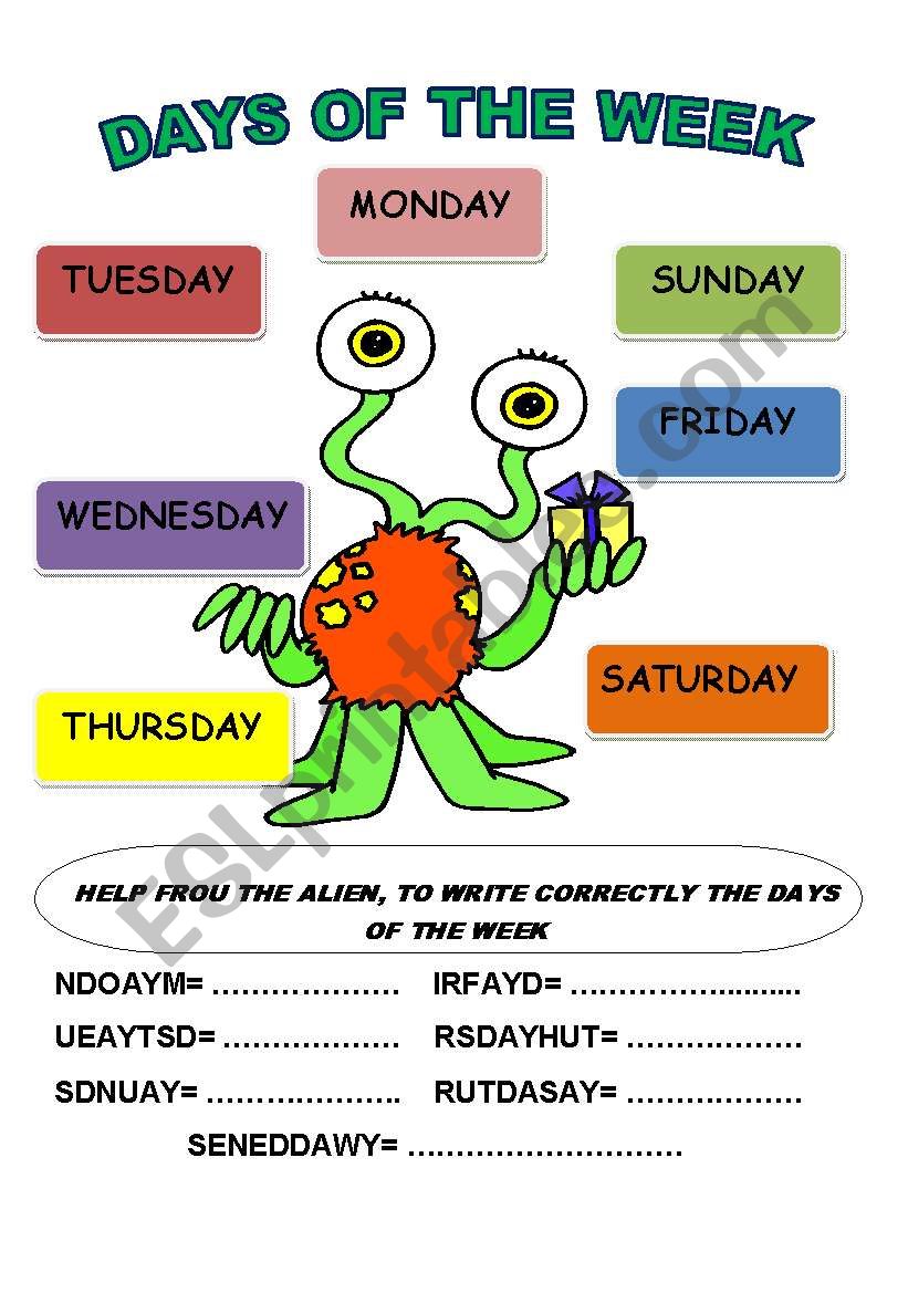 FROU, THE ALIEN AND THE DAYS OF THE WEEK