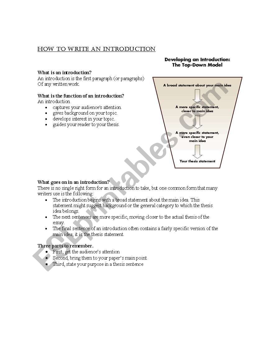 introduction worksheet worksheet