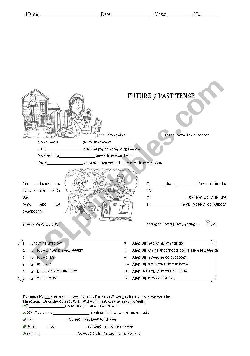 Psst Tense worksheet