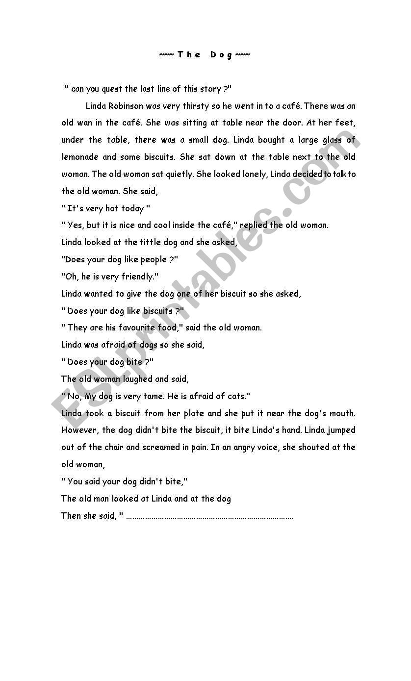 The DOg worksheet