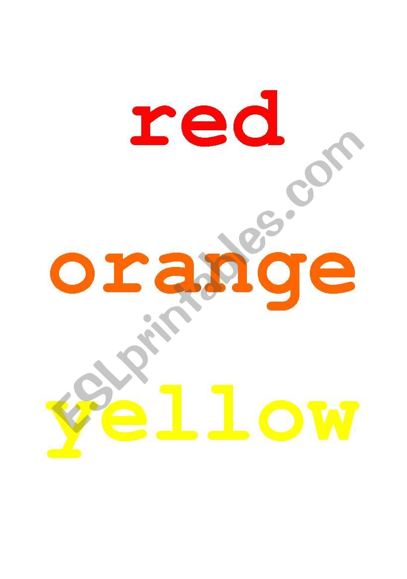 Color Words worksheet