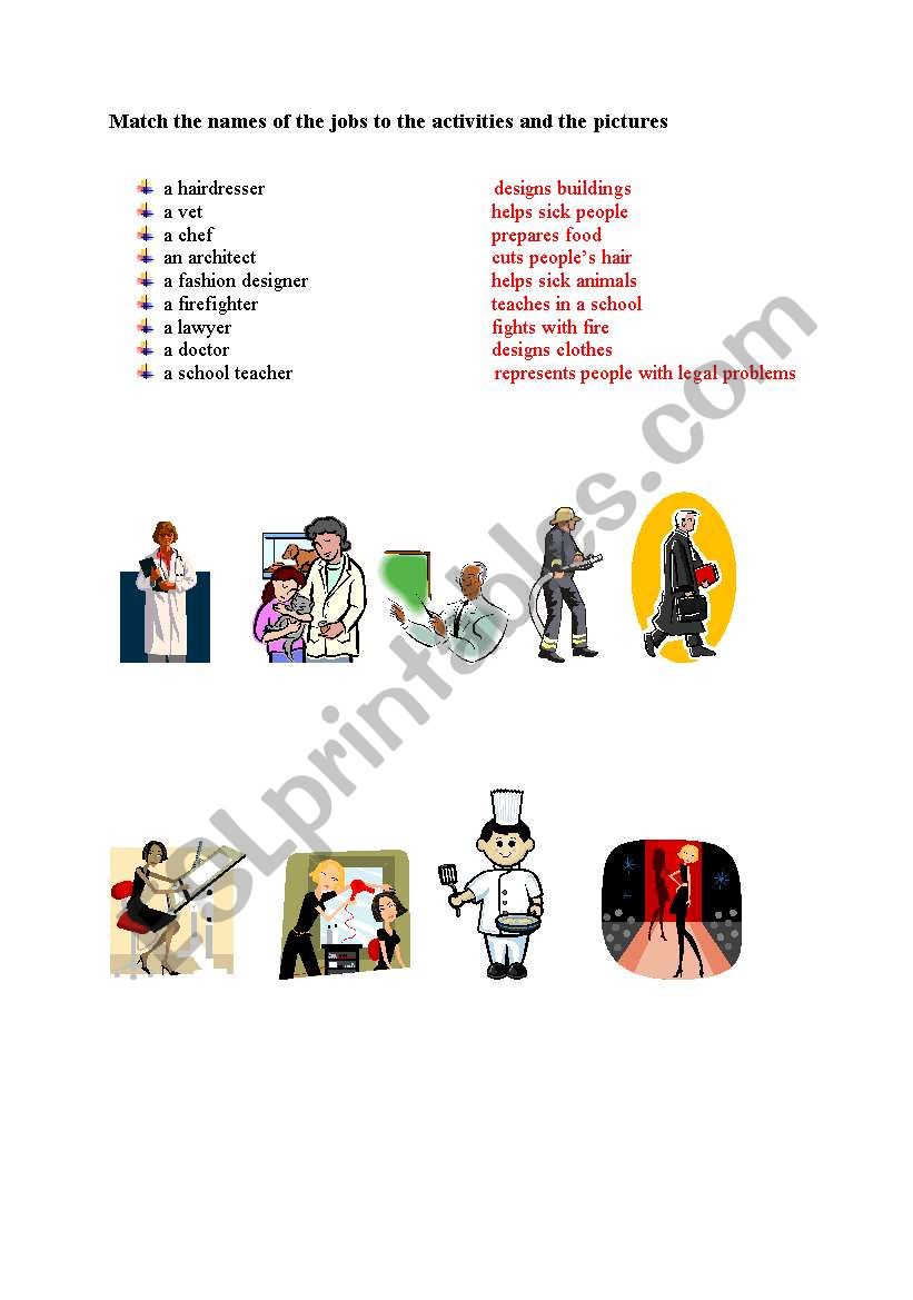 Jobs Worksheet worksheet