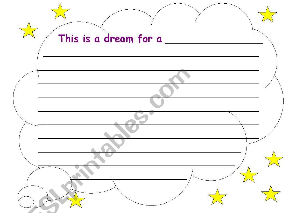 BFG Dream worksheet