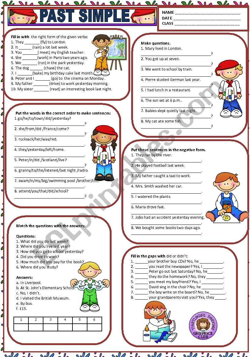 PAST SIMPLE worksheet