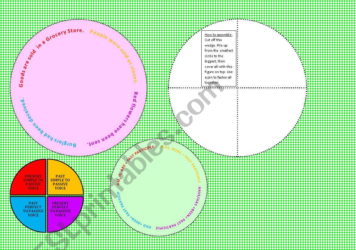 PASSIVE VOICE WHEEL 1 worksheet