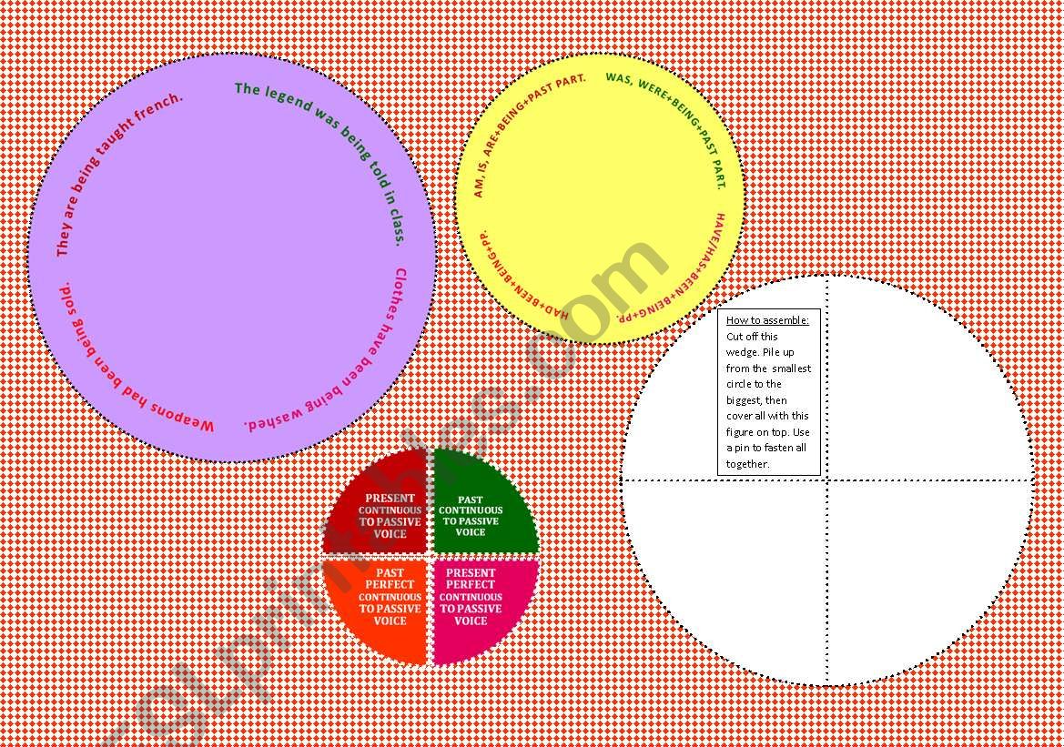 Passive Voice Wheel 2 worksheet