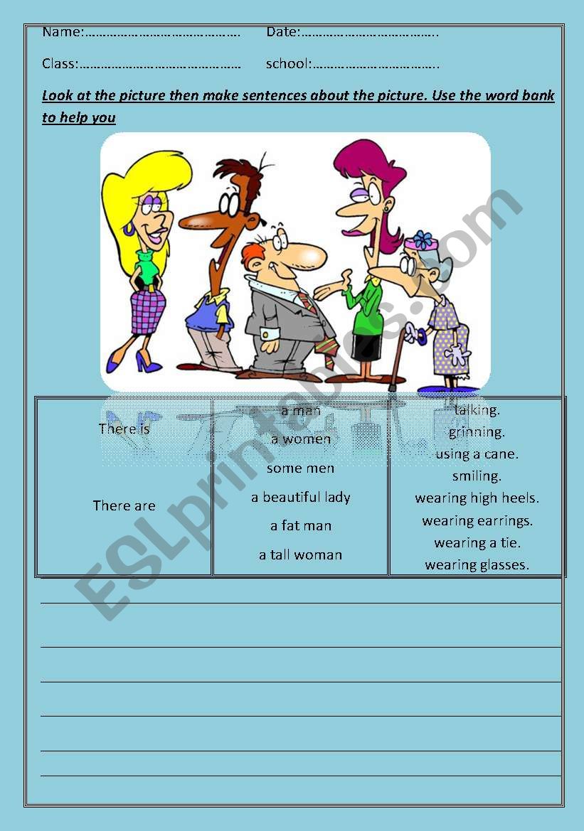 Describing People worksheet