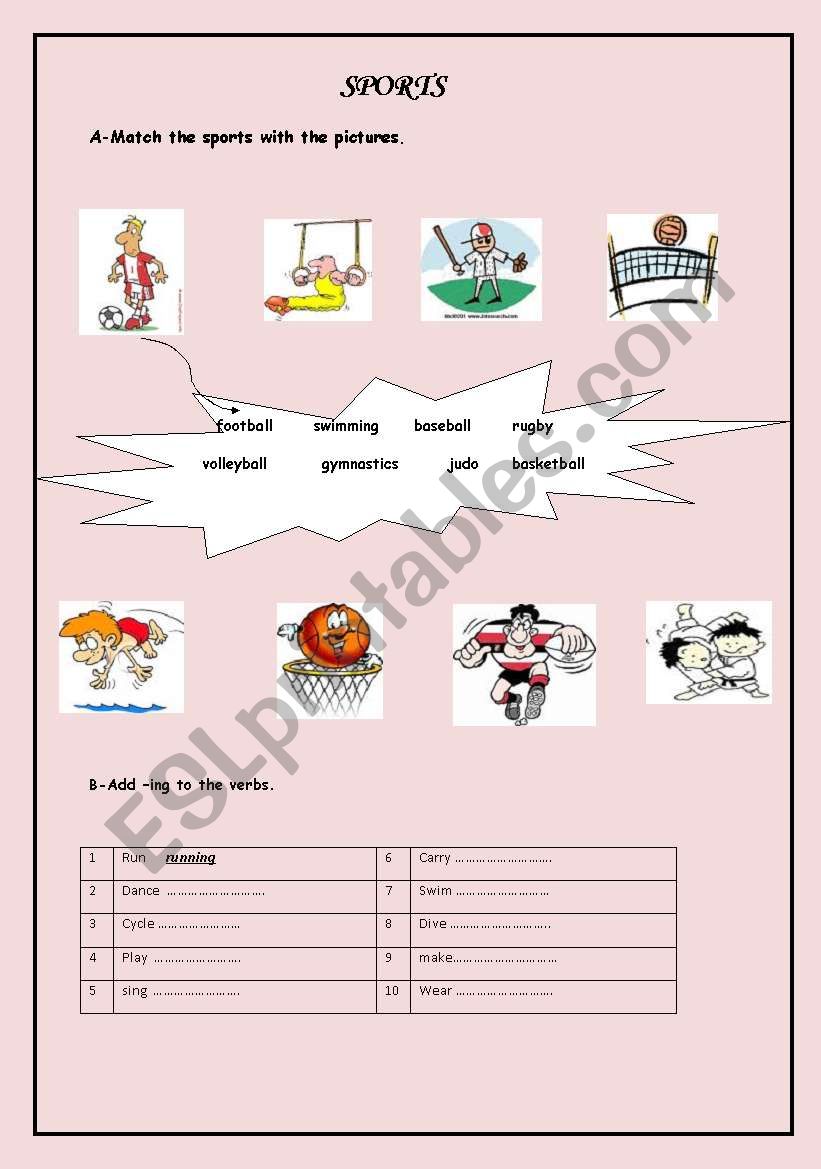 SPORTS (with P:Continuous Tense)