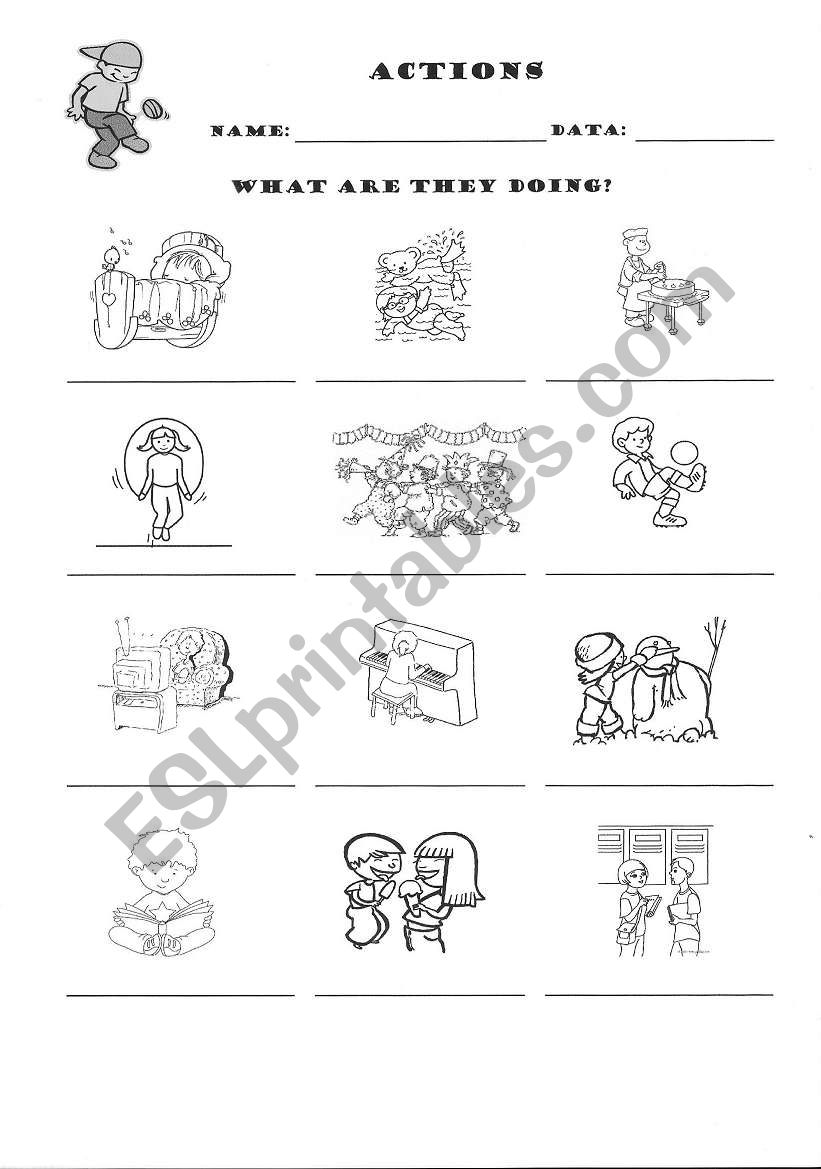 Actions worksheet