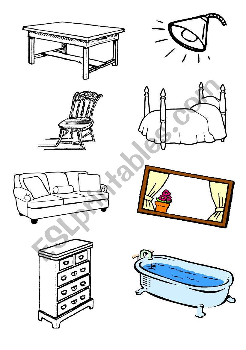 furniture worksheet