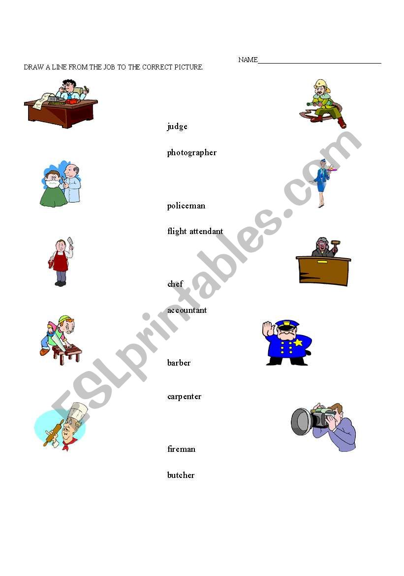 Jobs & Occupations #1 worksheet